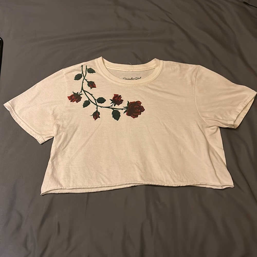 Popular Girl Brand Rose Crop Top